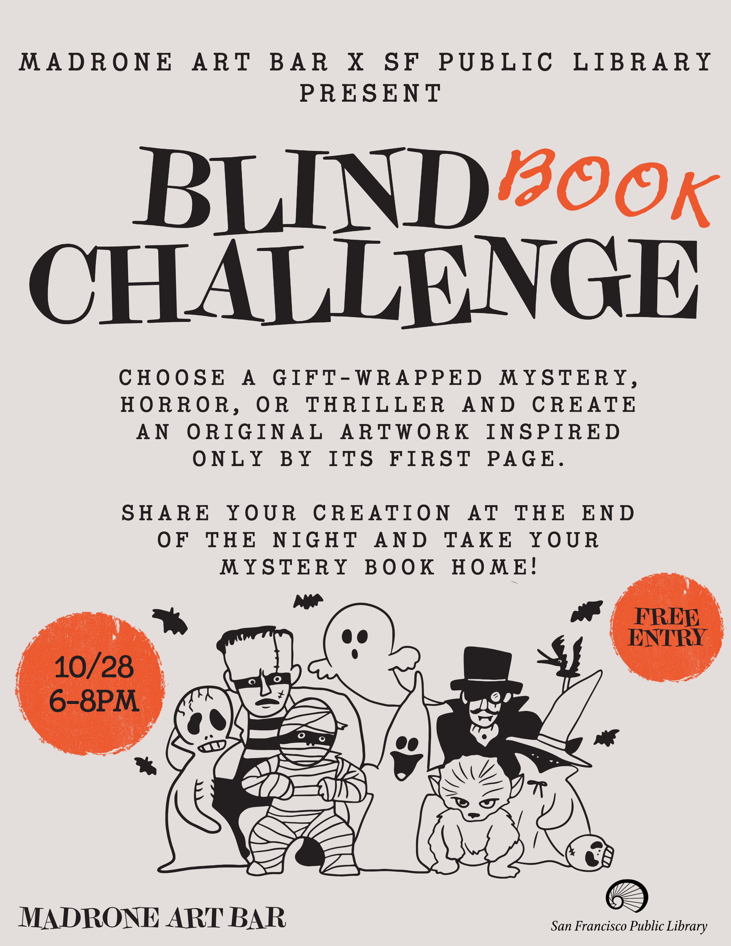 Madrone x SFPL: Blind Book Art Challenge